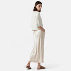 Belcien | Old Money Silk Skirt