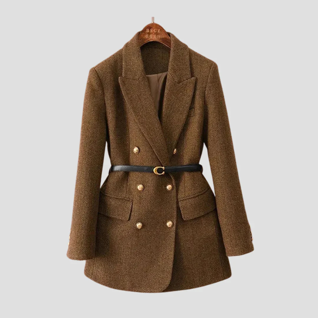 Belcien | Women’s Double-Breasted Tweed