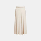 Belcien - Women’s High Waist Silk Midi Skirt