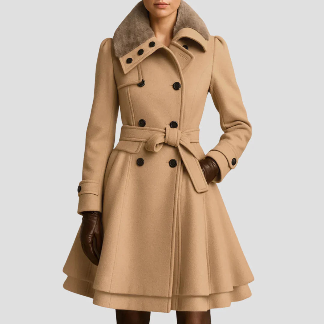 Belcien | Women’s Old Money Wool Trench Coat