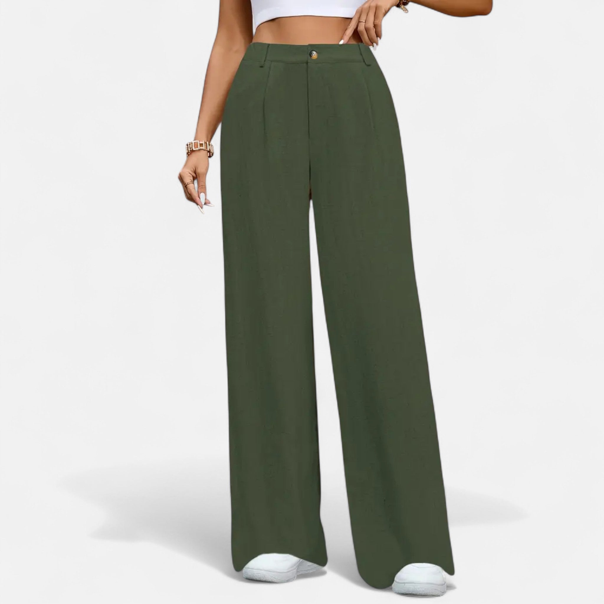Belcien | Women’s Pleated Wide-Leg Trousers