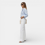 Belcien | Women’s White High Waist Wide Leg Pants