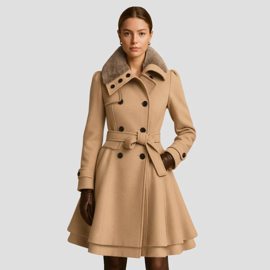 Belcien | Women’s Old Money Wool Trench Coat