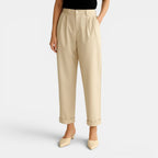 Belcien - Women’s High Waist Linen Pants