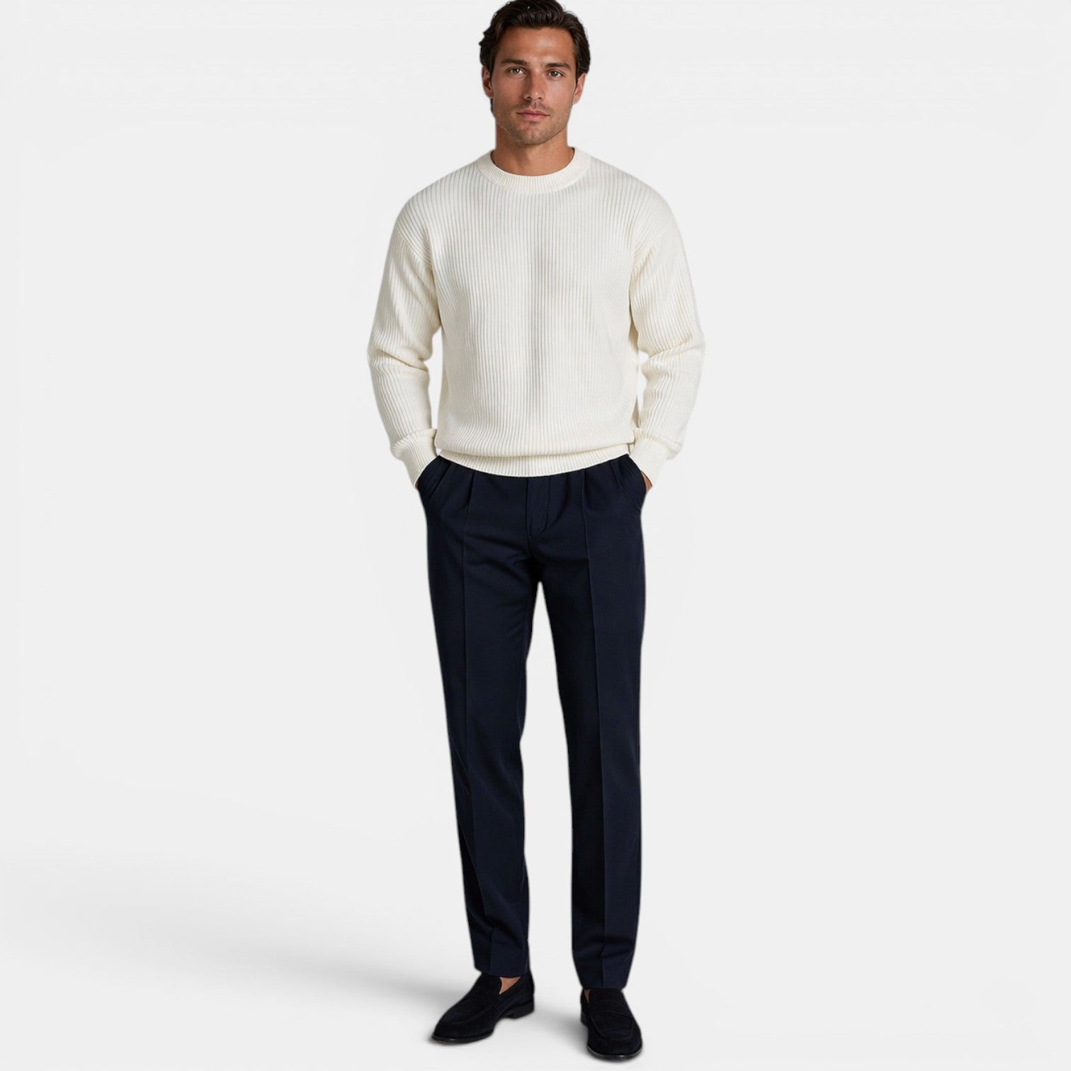 Belcien - Men’s Knit Crewneck Sweater