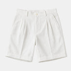 White shorts on a light gray background
