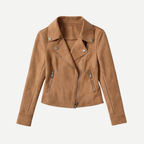 Belcien | Women’s Suede Biker Jacket