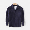 Belcien | Men’s Half-Zip Wool Blend Sweater