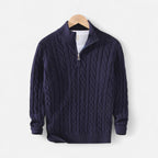 Belcien | Men’s Half-Zip Wool Blend Sweater