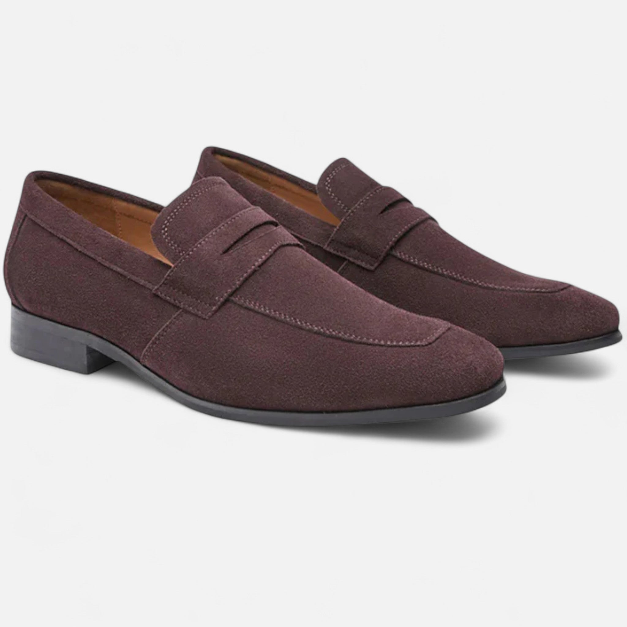 Belcien | Men’s Old Money Suede Penny Loafers