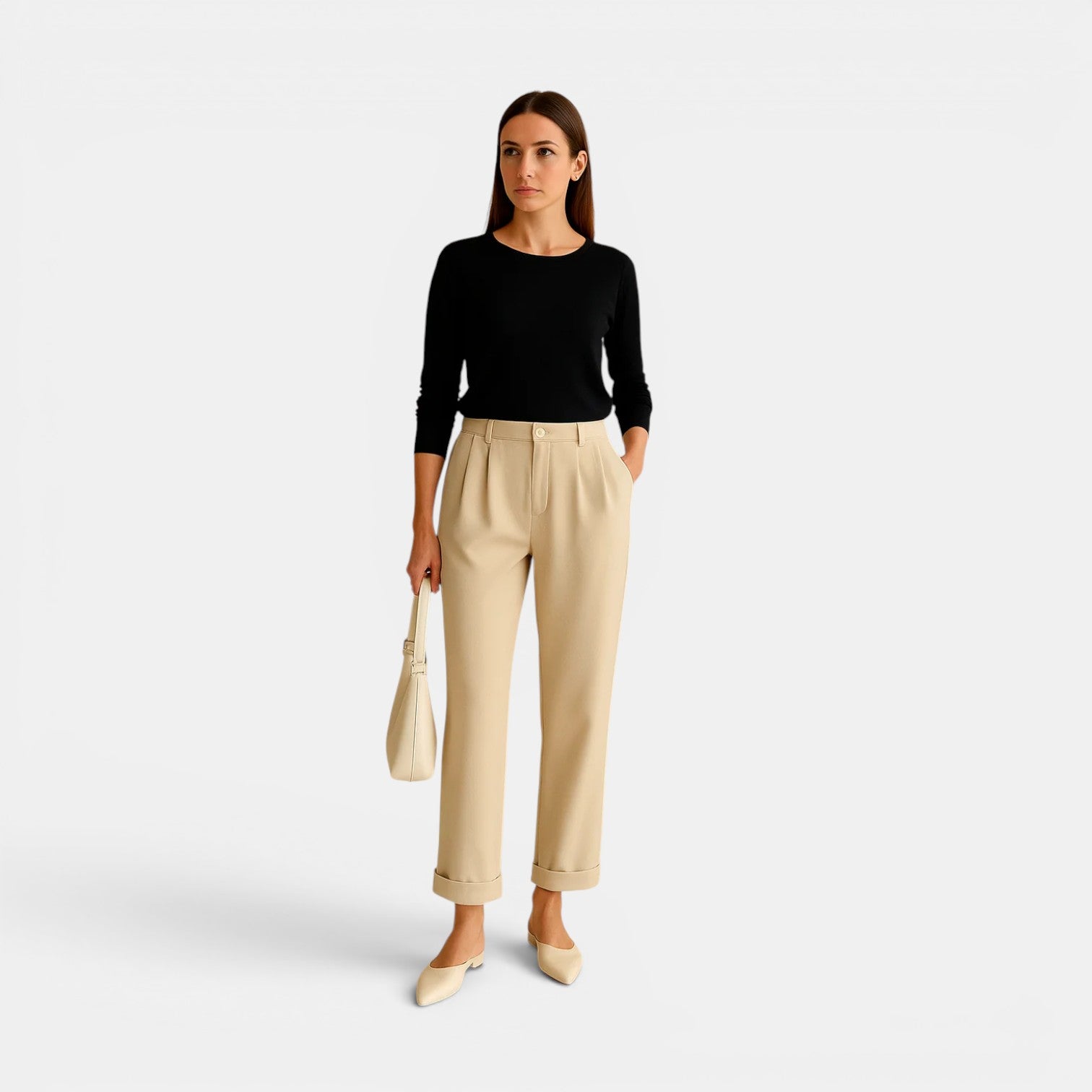 Belcien - Women’s High Waist Linen Pants