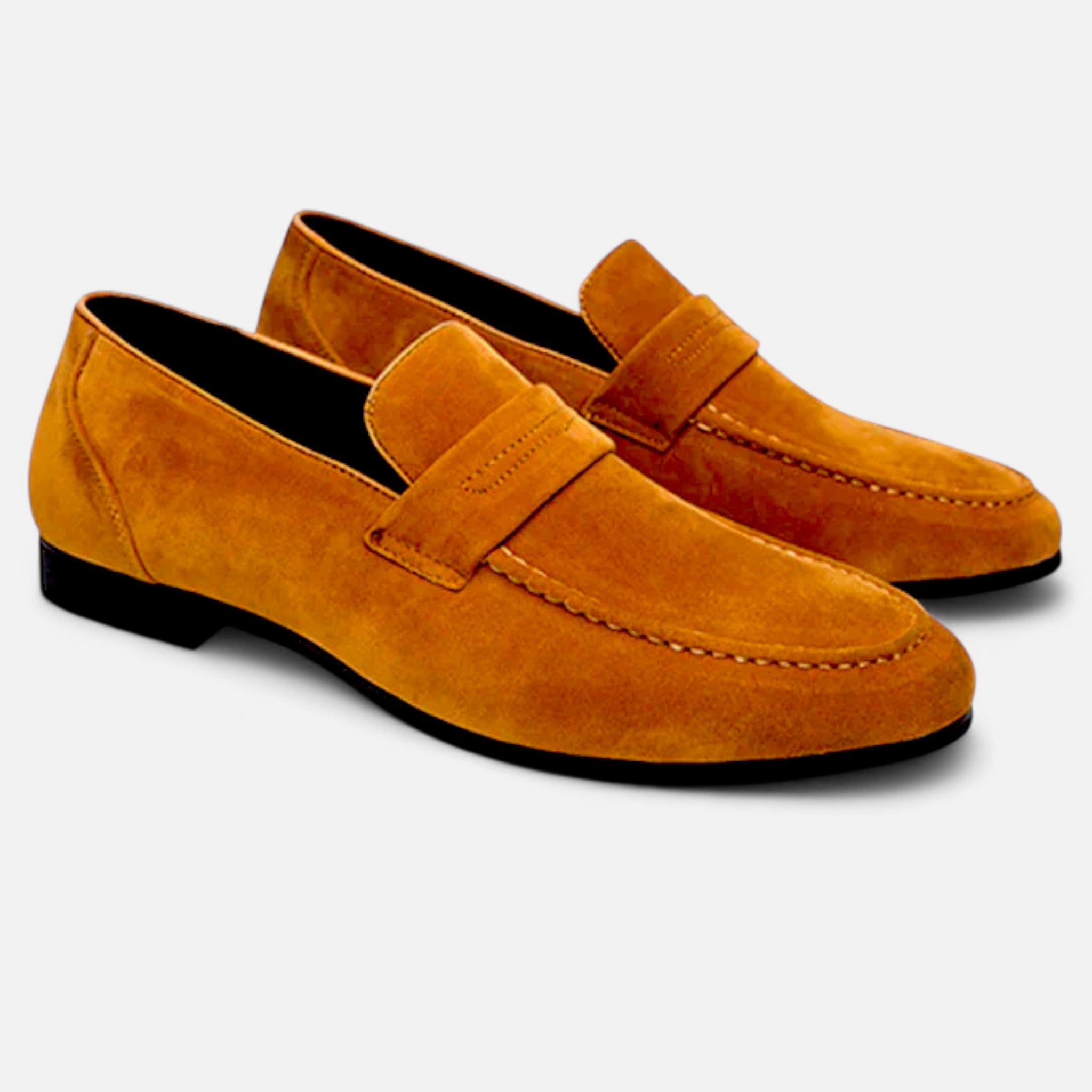 Belcien | Men’s Old Money Suede Penny Loafers