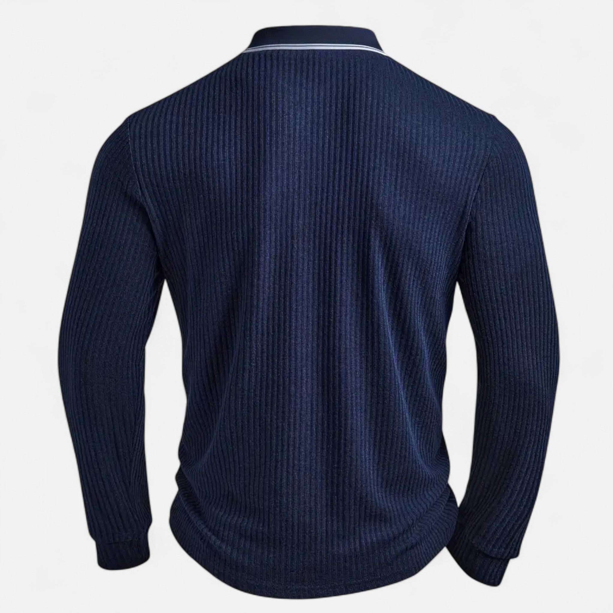 Belcien | Men’s Navy Contrast Button-Up Shirt