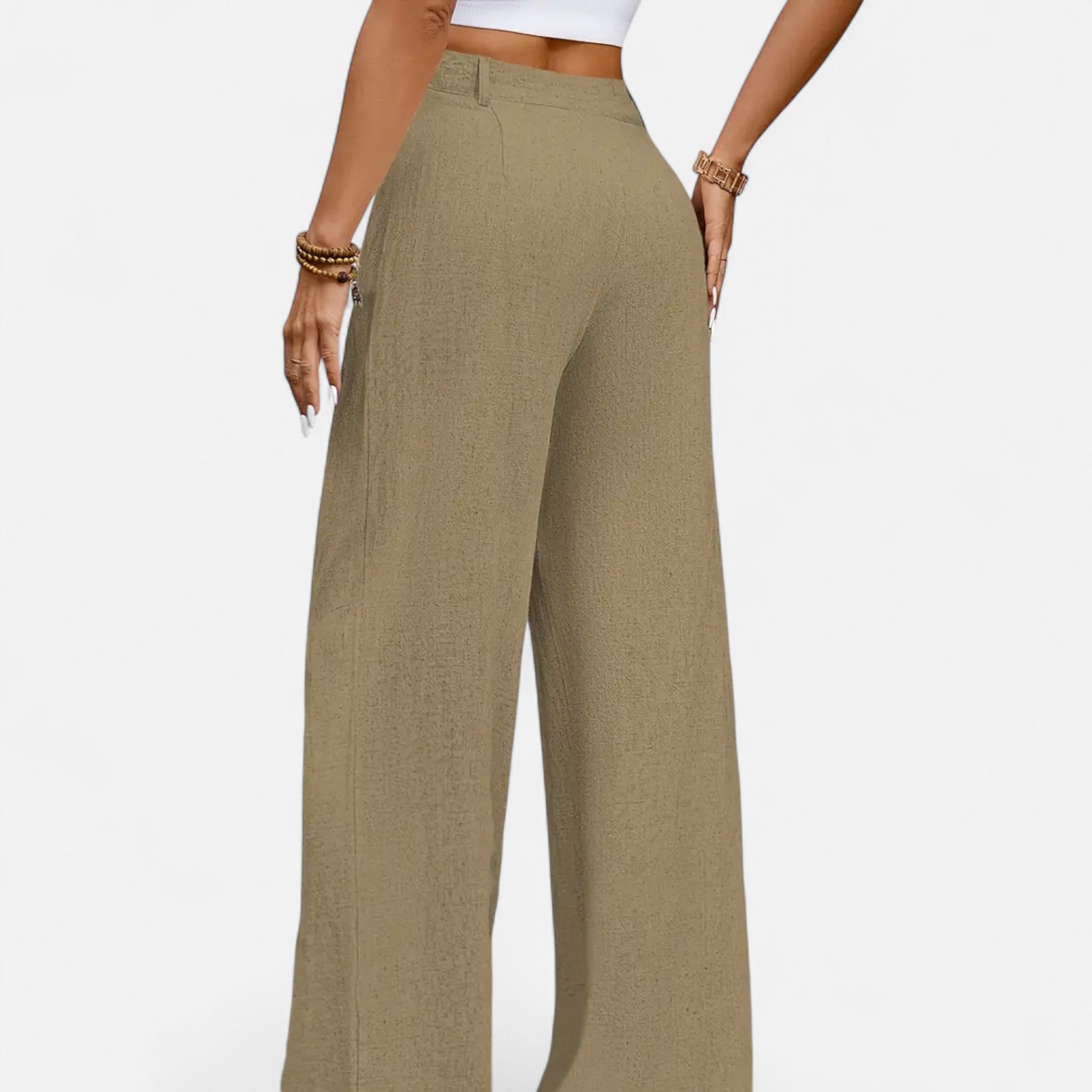 Belcien | Women’s Pleated Wide-Leg Trousers