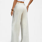 Belcien | Women’s Pleated Wide-Leg Trousers