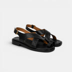 Belcien - Women's Leather Cross Sandals