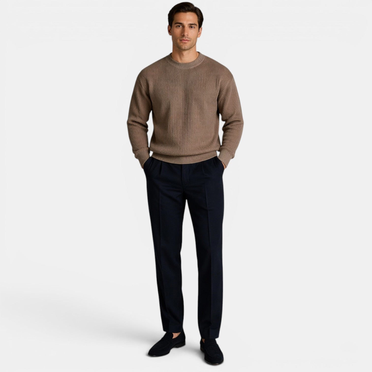 Belcien - Men’s Knit Crewneck Sweater
