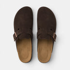 Men's Suede Clogs Cork Footbed Classic Comfort Slip-On Shoes