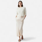Belcien | Old Money Silk Skirt