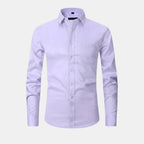 Light purple dress shirt on a white background