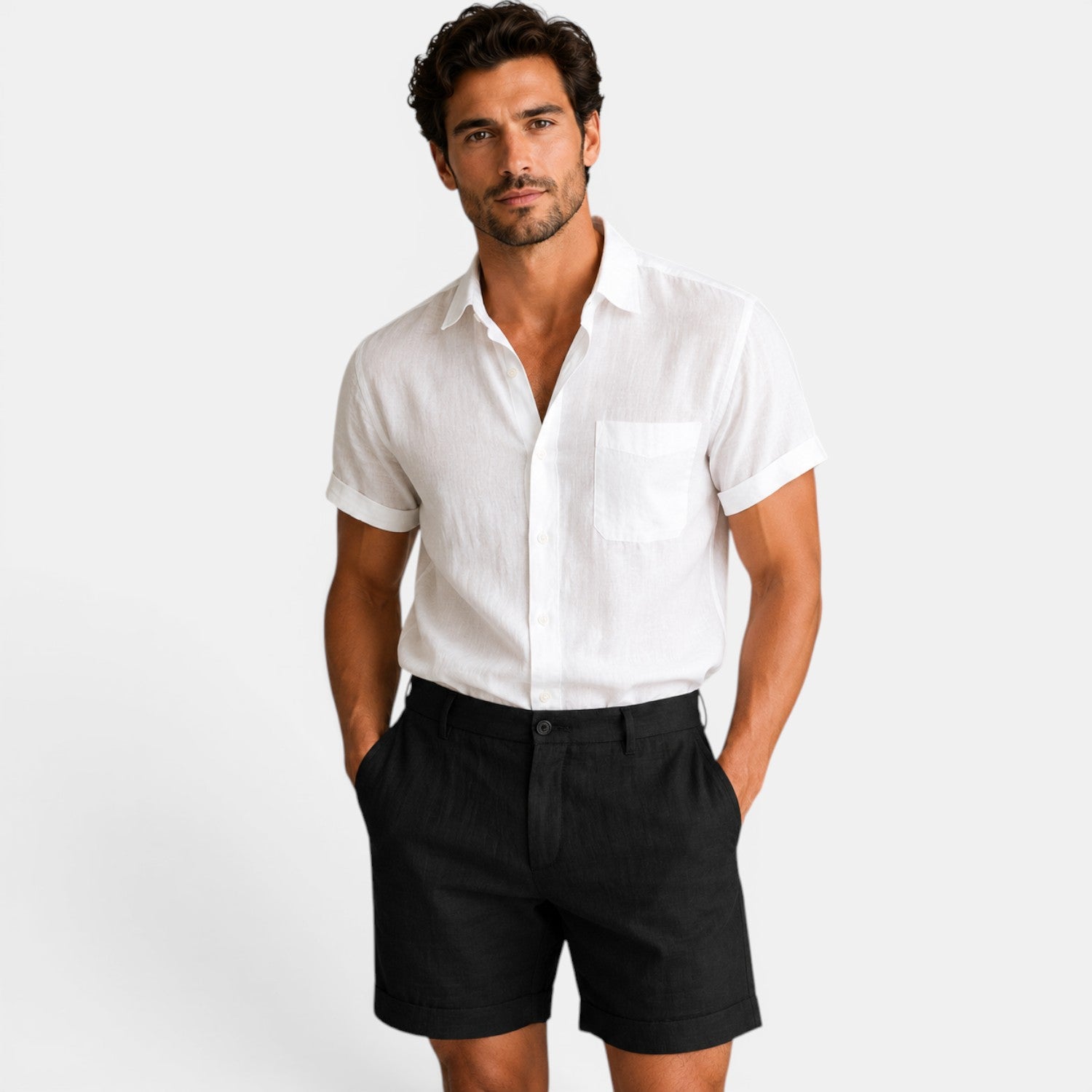 Men's Casual Linen Shorts Lightweight Comfort Everyday Wear