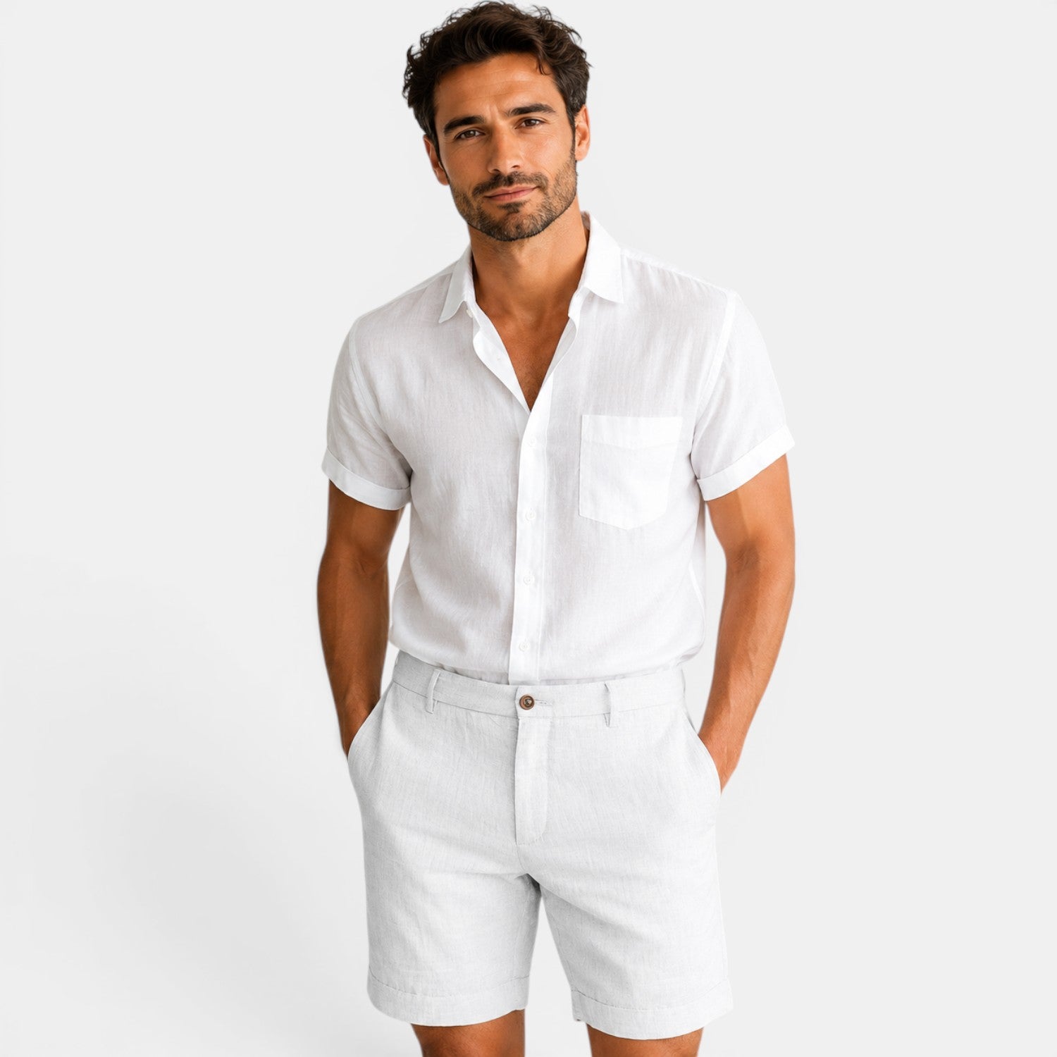 Men's Casual Linen Shorts Lightweight Comfort Everyday Wear