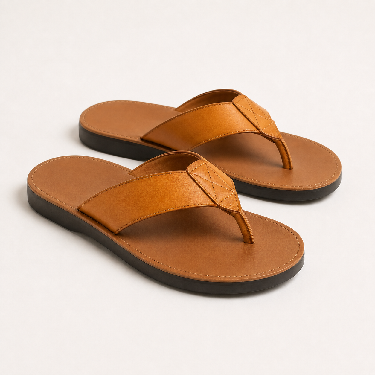 Men's Leather Sandals Comfortable Slip-On Casual Footwear