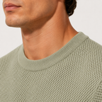 Men's Knitted Breathable Lightweight Textured Casual T-shirt