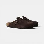 Men's Suede Clogs Cork Footbed Classic Comfort Slip-On Shoes