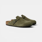 Men's Suede Clogs Cork Footbed Classic Comfort Slip-On Shoes