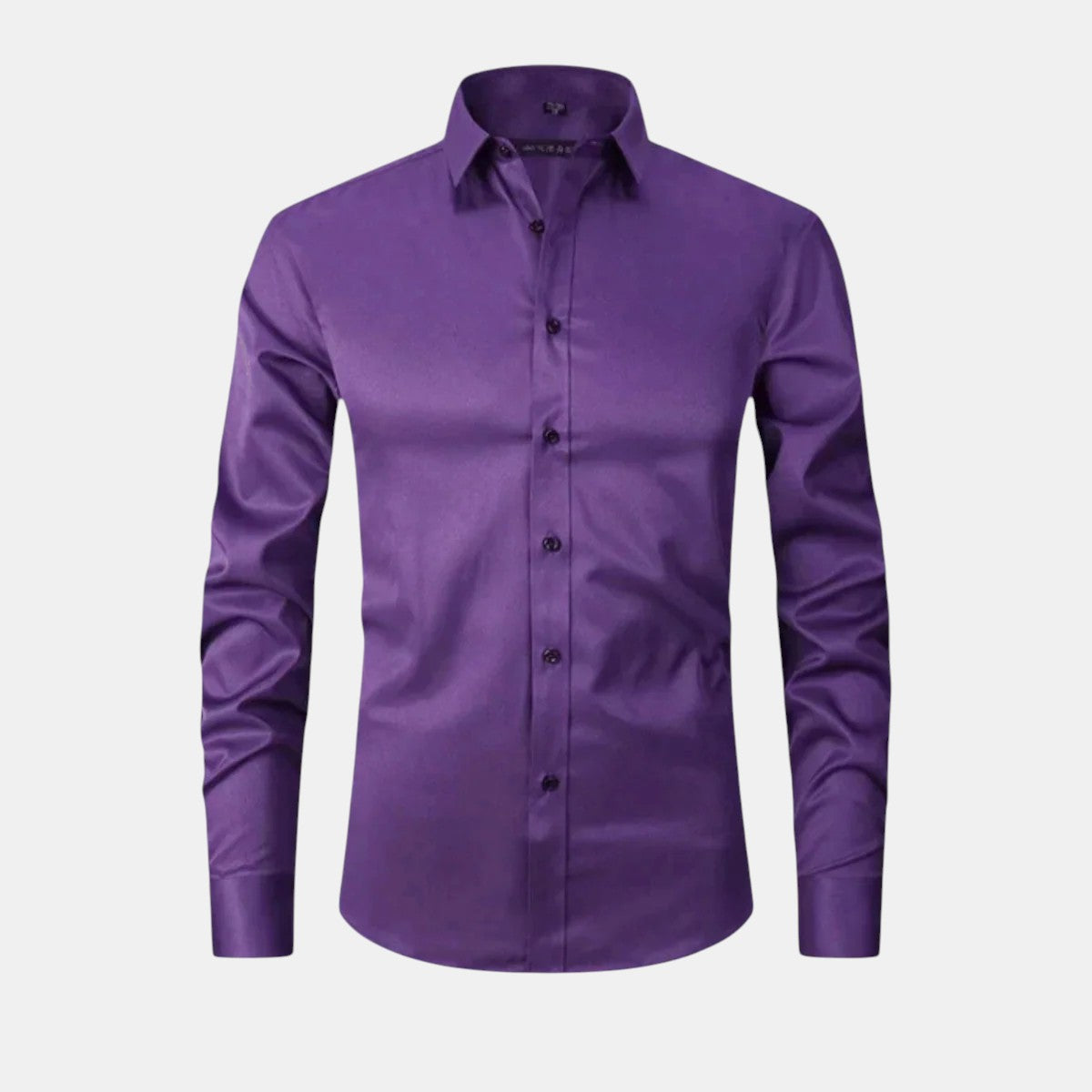Purple dress shirt on a white background