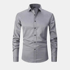 Gray dress shirt on a white background