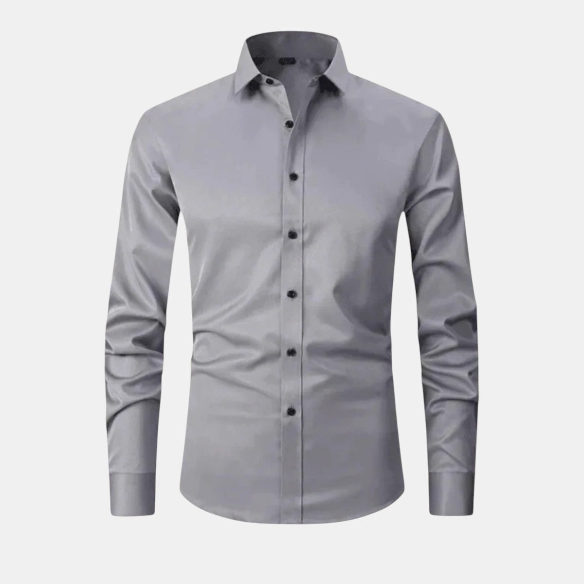 Gray dress shirt on a white background