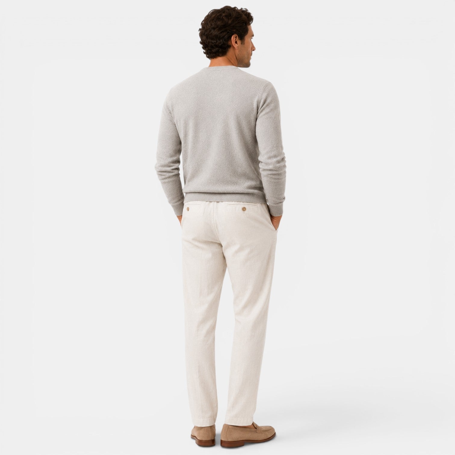 Men's Cotton Drawstring Pants Relaxed Fit Everyday Trousers