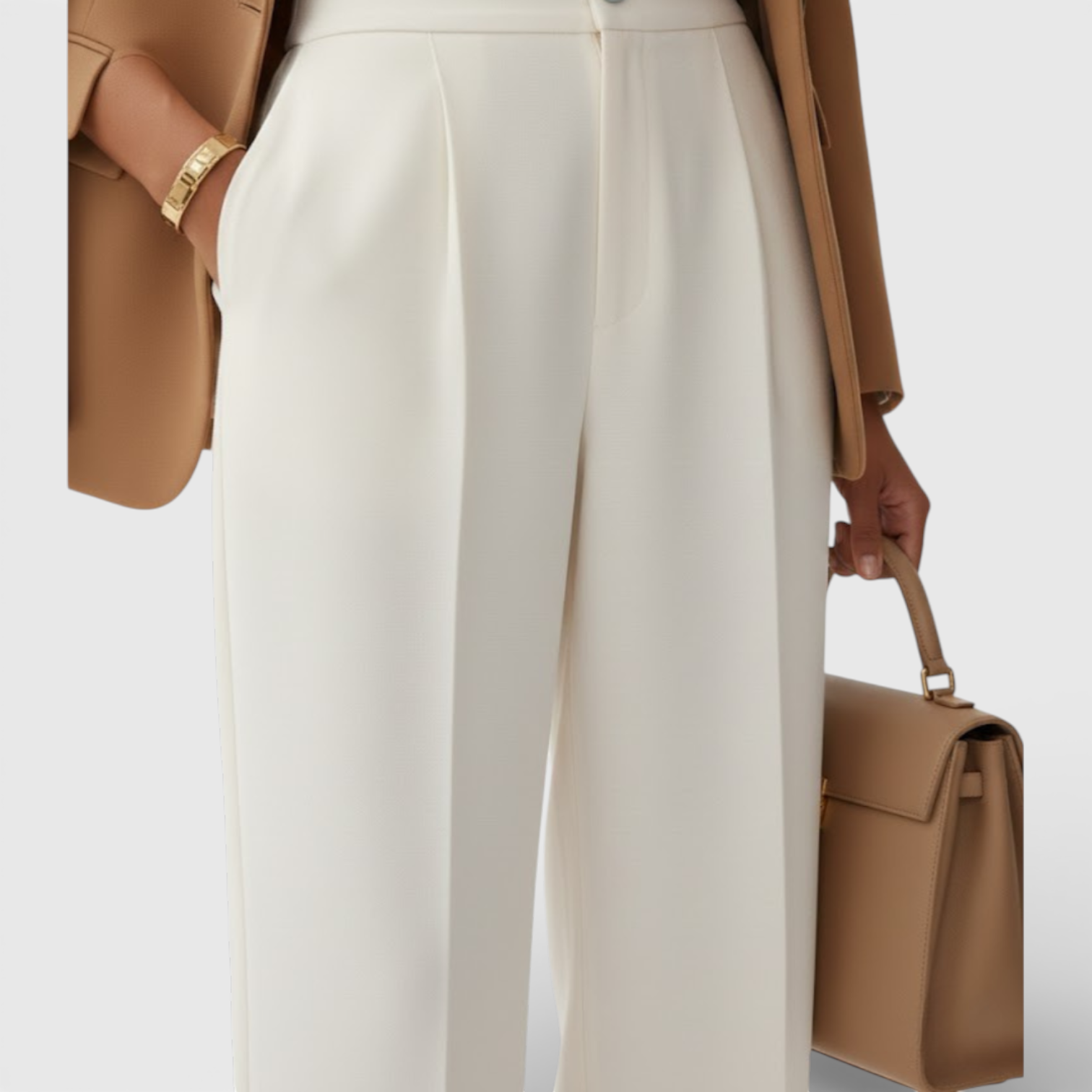 Belcien | High Waist Women’s Straight Pants with Lightweight Comfort