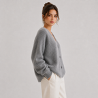 Women's Knit Cardigan Comfortable Long Sleeve Button Sweater
