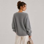 Women's Knit Cardigan Comfortable Long Sleeve Button Sweater