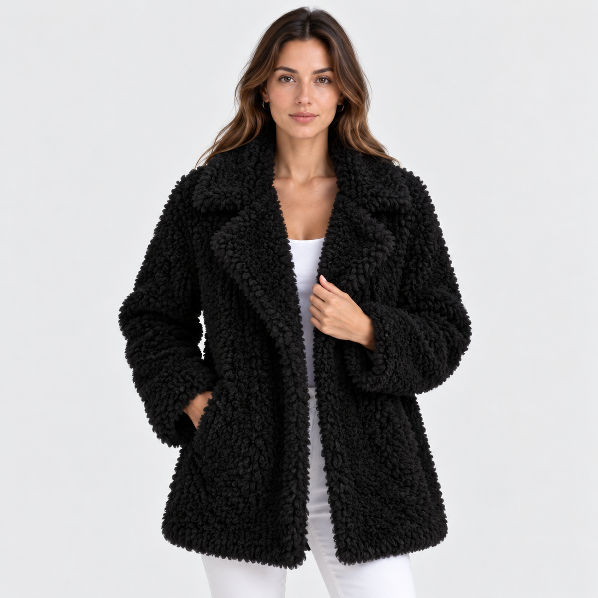 Women’s Teddy Plush Oversized Jacket for Winter