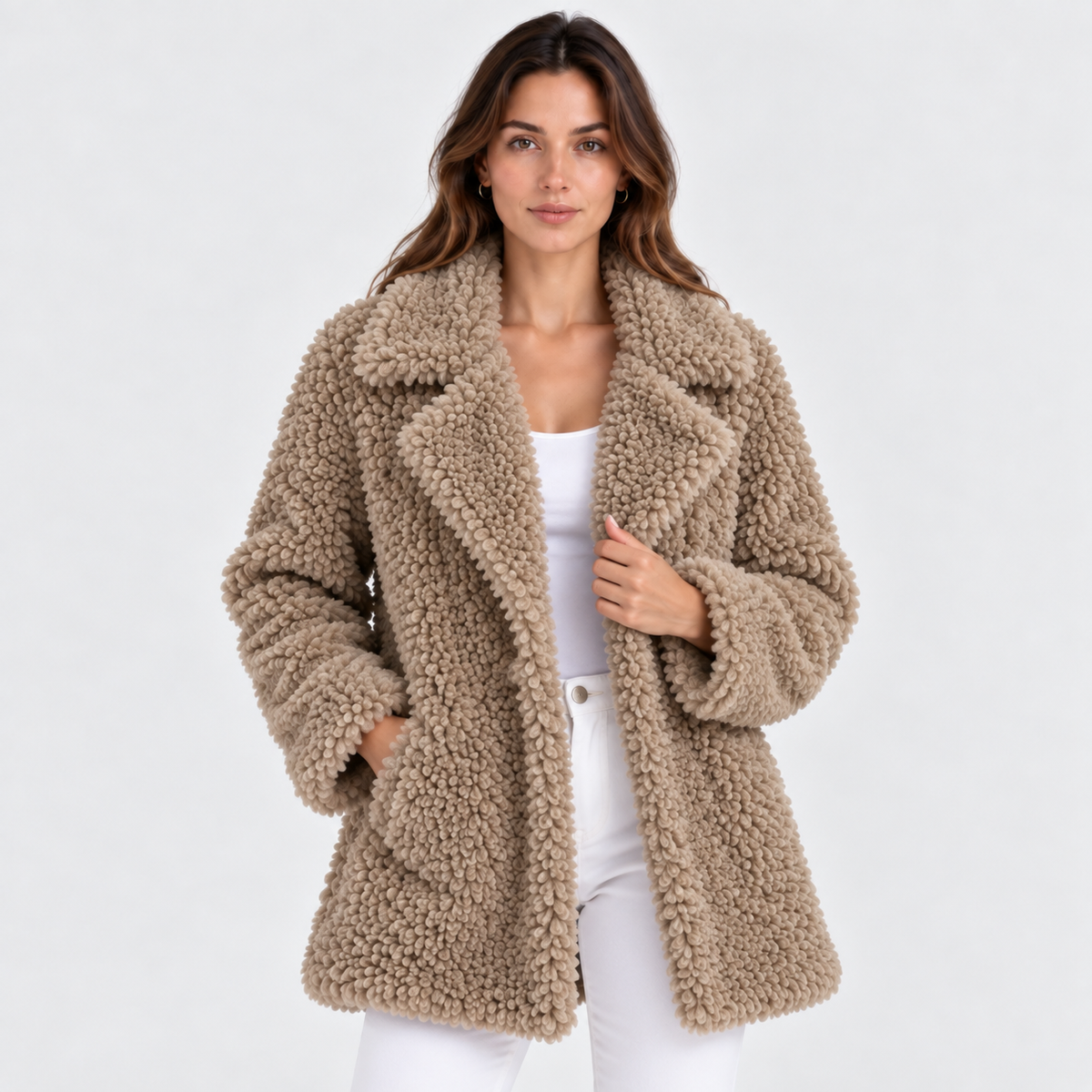 Women’s Teddy Plush Oversized Jacket for Winter