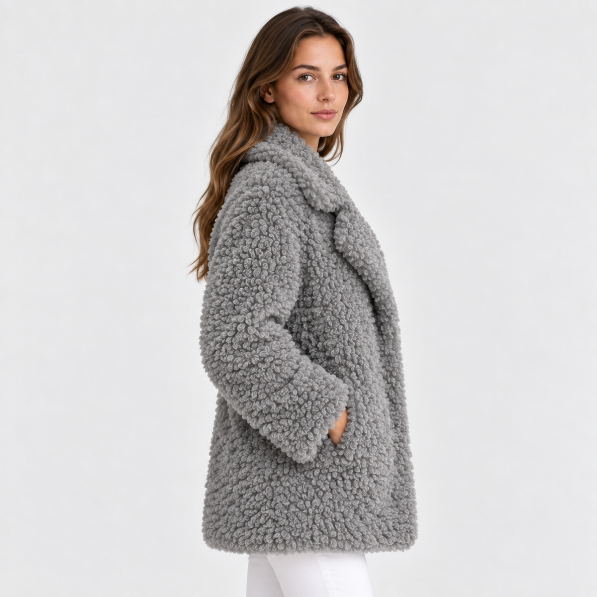 Women’s Teddy Plush Oversized Jacket for Winter