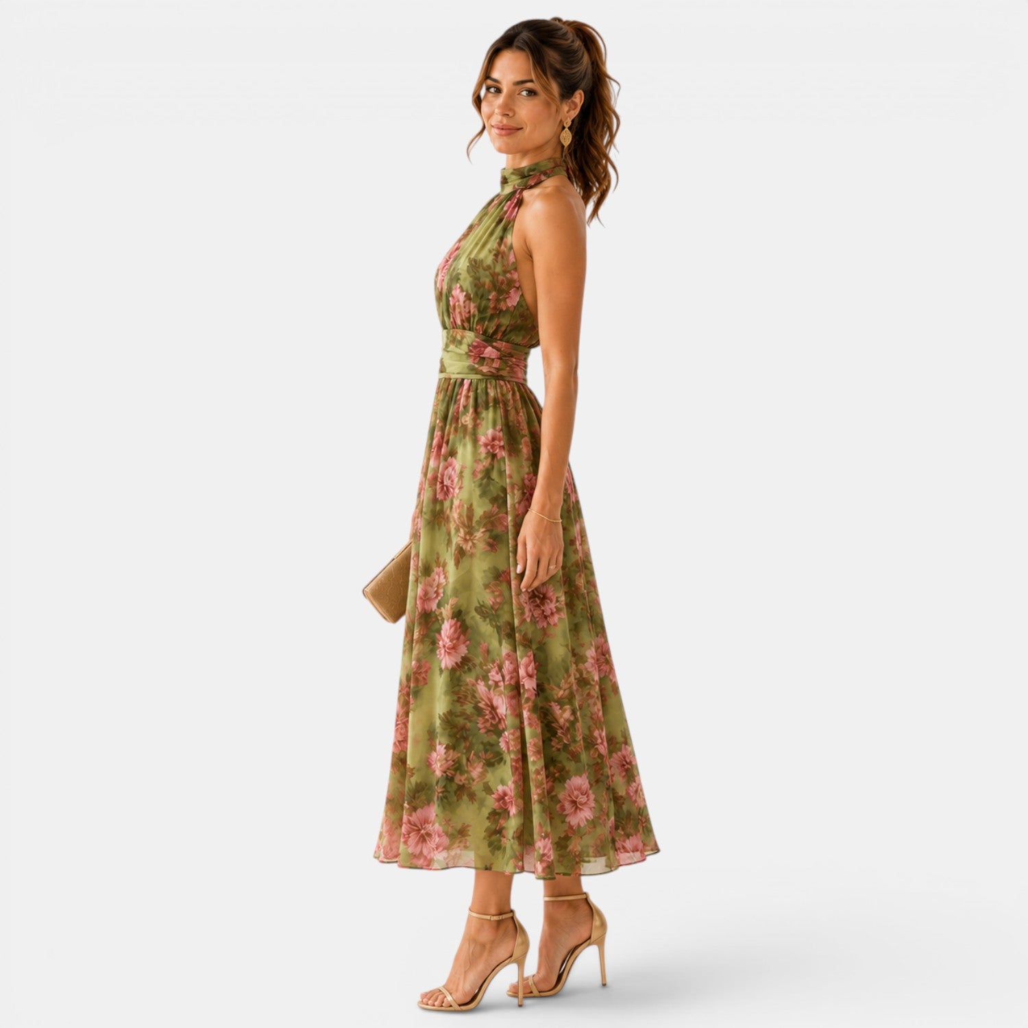 Women's Halter Neck Maxi Dress Elegant for Vacation and Events