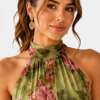 Women's Halter Neck Maxi Dress Elegant for Vacation and Events