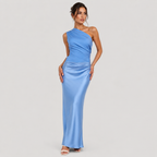 Women's Elegant One Shoulder Maxi Dress Flattering Evening Dress
