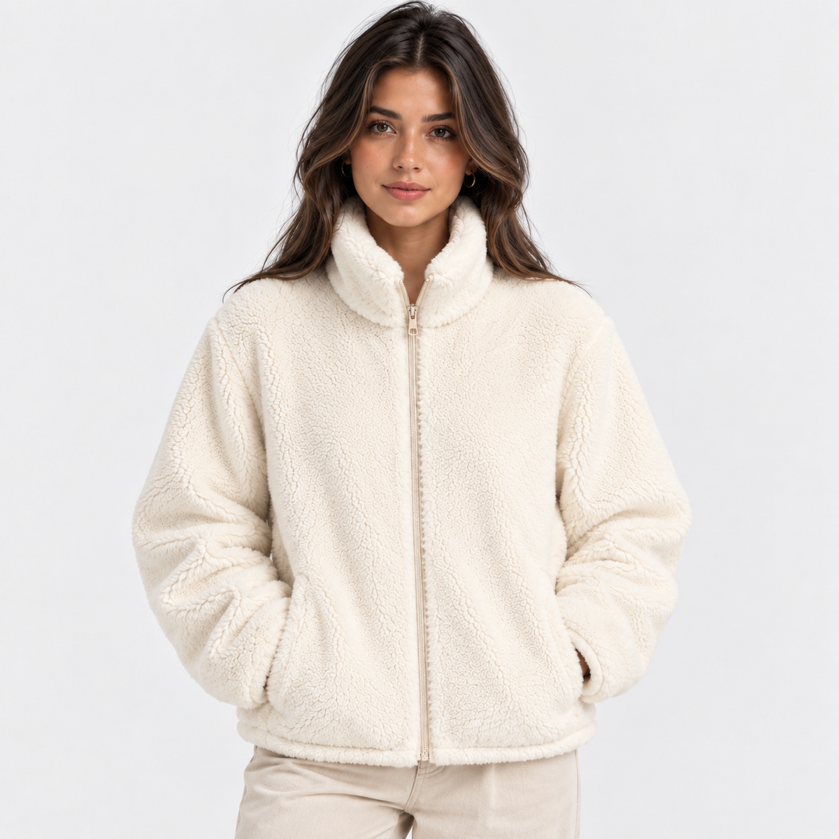Women’s Faux Fur Coat Warm Winter Jacket Elegant Outerwear