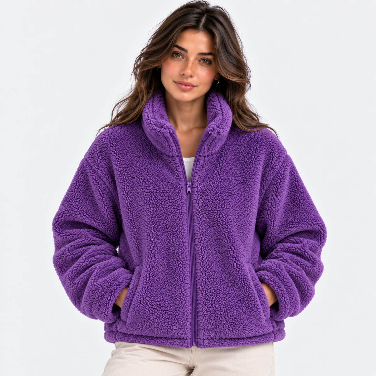 Women’s Faux Fur Coat Warm Winter Jacket Elegant Outerwear