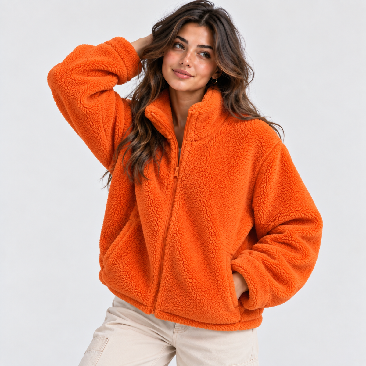 Women’s Faux Fur Coat Warm Winter Jacket Elegant Outerwear