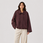 Women's Relaxed Fit Suede Jacket Timeless Refined Outerwear