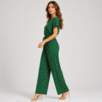 Women's Polka Dot Jumpsuit Wide Leg Casual Formal Outfit