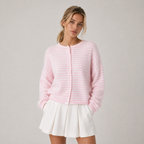 Women's Striped Knitwear Cardigan Relaxed Fit Sweater