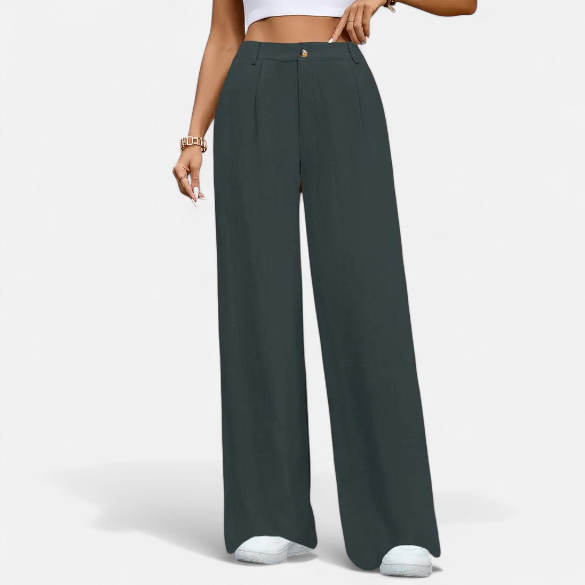 Belcien | Women’s Pleated Wide-Leg Trousers